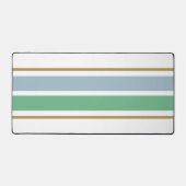 Stilvolle, hellgrüne Racing Streifen auf weiß Schreibtischunterlage (Vorderseite)