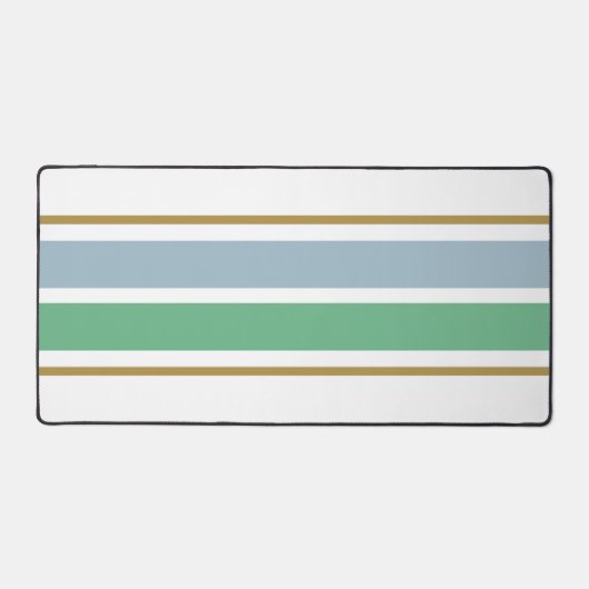 Stilvolle, hellgrüne Racing Streifen auf weiß Schreibtischunterlage (Vorderseite)