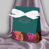 Stilvolle, hellgrüne, rosa Blumenhochzeit Geschenkschachtel