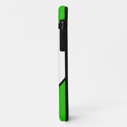Stilvolle, hellgrüne Schwarz-weiße moderne Kurven Case-Mate iPhone Hülle (Hinten/Links)
