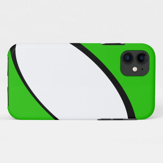 Stilvolle, hellgrüne Schwarz-weiße moderne Kurven Case-Mate iPhone Hülle (Rückseite (Horizontal))