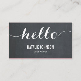 Stilvolle Hello Modern Business Card - Chalkboard Visitenkarte