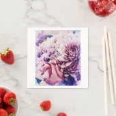 Stilvolle, hellrosa Blume Papier Napkin Serviette (Beispiel)