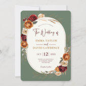 Stilvolle Herbst-Orangensafari Einladung (Vorderseite)