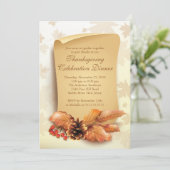 Stilvolle Herbstbelästigung Erntedank Einladung (Stehend Vorderseite)