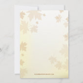 Stilvolle Herbstbelästigung Erntedank Einladung (Rückseite)