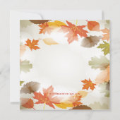 Stilvolle Herbsteinladungen lassen den Erntedank Einladung (Rückseite)