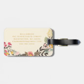 Stilvolle Herbstflordraht Mit Monogramm Name Gepäckanhänger (Rückseite horizontal)