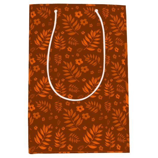 Stilvolle Herbstleaves Mittlere Geschenktüte (Vorderseite)