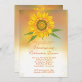 Stilvolle Herbstsonnenblume Erntedank Einladungen (Vorne/Hinten)