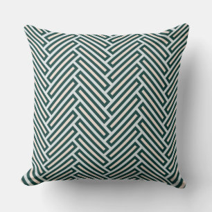 Stilvolle HeringBone Green Pink Blue Kissen