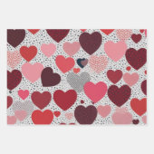 Stilvolle Herzen Geschenkpapier Set (Vorderseite 3)