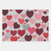 Stilvolle Herzen Geschenkpapier Set (Vorderseite 2)