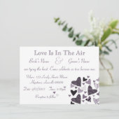 Stilvolle Herzenshochzeit Einladung (Stehend Vorderseite)