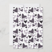 Stilvolle Herzenshochzeit Einladung (Rückseite)