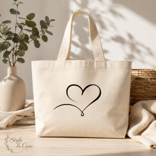 Stilvolle Herzmarkierung Jumbo-Tasche für den tägl Jumbo Stoffbeutel