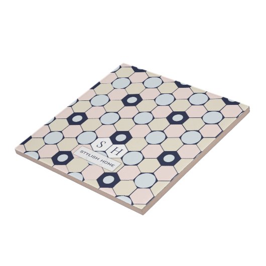 Stilvolle Hexagons und Kreise Nahtloses Muster Fliese (Seite)