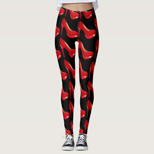 Stilvolle High Heel Leggings (Vorderseite)