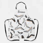 Stilvolle High Heels Schwarz und Weiß Schürze (Vorderseite)