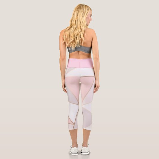 Stilvolle High Waisted Capris mit einzigartiger Ro (Rückseite)