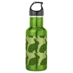 Stilvolle Hipster grüne coole bunnies Edelstahlflasche