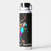 Stilvolle Hirschgeschenke für Friseursalon-Stylist Trinkflasche (Rückseite)