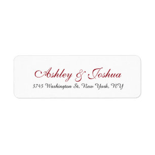 Stilvolle Hochzeit Chic Handwriting Red White Eleg