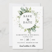 Stilvolle Hochzeit im Grünen retten das Datum Save The Date (Vorderseite)