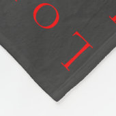 Stilvolle Hochzeit in Grau Rot Liebe Fleecedecke (Ecke)