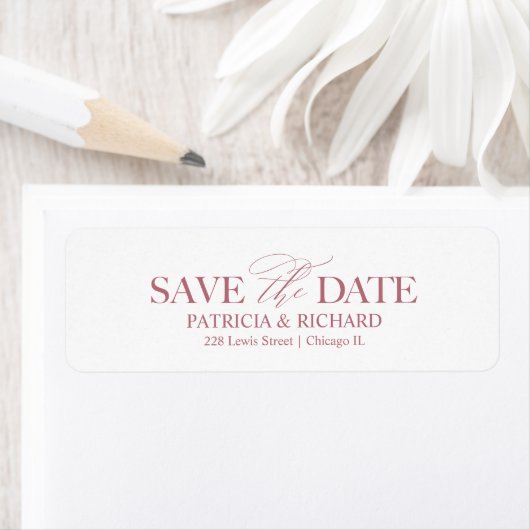 Stilvolle Hochzeit Save The Date Rücksendeadresse (Insitu)