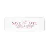 Stilvolle Hochzeit Save The Date Rücksendeadresse (Vorne)