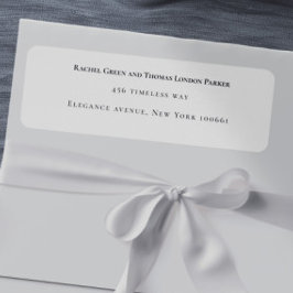 Stilvolle Hochzeit Schwarz-weiße Rücksendeadresse