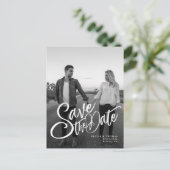 Stilvolle Hochzeit Speichern Sie das Date Script-F Ankündigungspostkarte (Stehend Vorderseite)