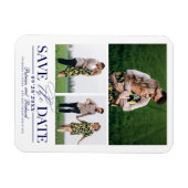 Stilvolle Hochzeit speichern Sie das Datum 3 Foto  Magnet (Horizontal)