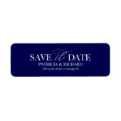 Stilvolle Hochzeit speichern Sie die Date-Rücksend (Vorne)