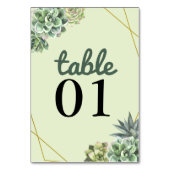 Stilvolle Hochzeit Tischnummer (Vorderseite)