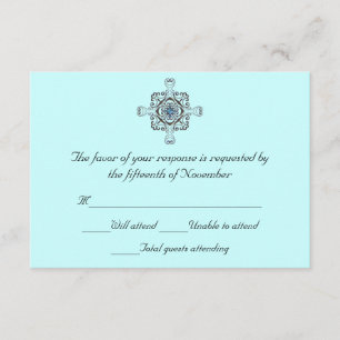 Stilvolle Hochzeits-Wartekarte RSVP Karte