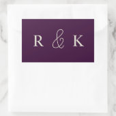 Stilvolle Hochzeitspaare mit Monogramm Rechteckiger Aufkleber (Tasche)