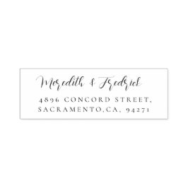 Stilvolle Hochzeitsskritik für die Rücksendeadress Permastempel