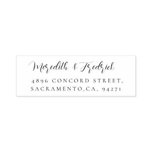 Stilvolle Hochzeitsskritik für die Rücksendeadress Permastempel (Design)