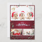 Stilvolle Holly Berries Red Buffalo Kariert, Ihr F Einladung (Vorderseite)