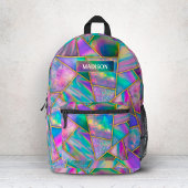 Stilvolle holografisch chic Imitate goldgeometrisc Bedruckter Rucksack