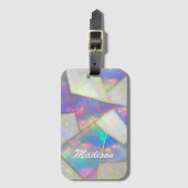 Stilvolle holografische Achate geometrisch Gepäckanhänger (Vorderseite Vertikal)