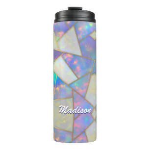 Stilvolle holografische Achate geometrisch Thermosbecher
