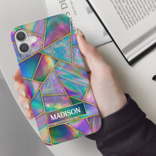 Stilvolle holografische Imitate iPhone 16 Hülle