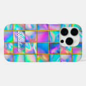 Stilvolle holografische trendige Imitate goldene g Case-Mate iPhone Hülle (Rückseite (Horizontal))