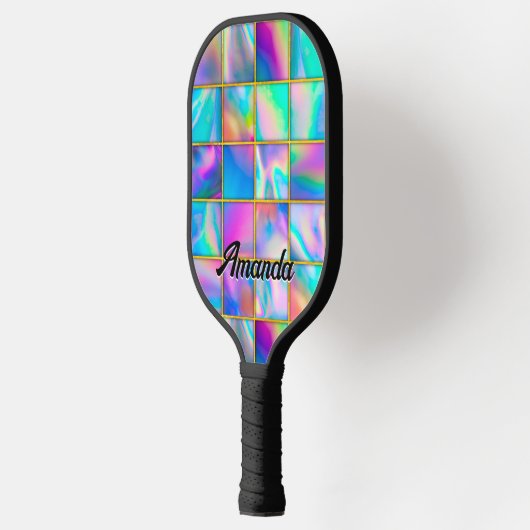 Stilvolle holografische trendige Imitate goldene g Pickleball Schläger (Links)