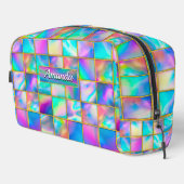 Stilvolle holografische trendige Imitate goldene g Waschbeutel (Rechte Ecke)