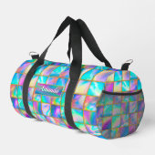 Stilvolle holografische trendige Imitate Goldplatz Duffle Bag (Rechte Ecke)
