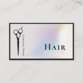 Stilvolle Holographic Hair Stylist-Schere Visitenkarte (Vorderseite)